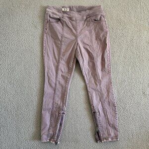We The‎ Free Pants Purple Moto Skinny Stretch Zipper Jegging Urban